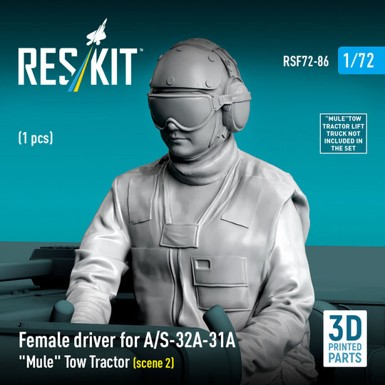 Female driver for A/S-32A-31A Mule Tow Tractor (scene 2) (1 pcs) (3D Printed)