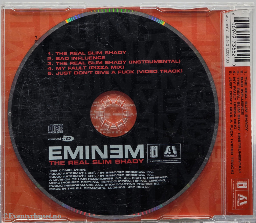 Eminem. 2000. The Real Slim Shady. CD.