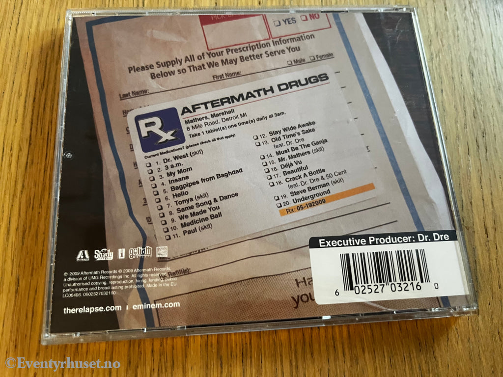 Eminem. 2009. Relapse. CD.