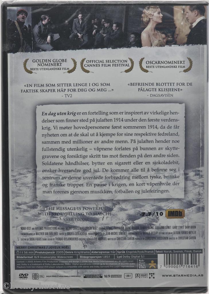 En dag uten krig. 2005. DVD. Ny i plast!