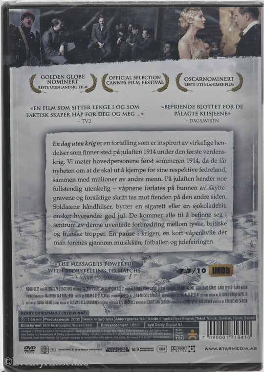 En dag uten krig. 2005. DVD. Ny i plast!