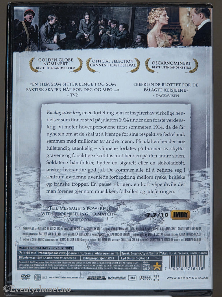 En dag uten krig (2005). DVD. Ny i plast!