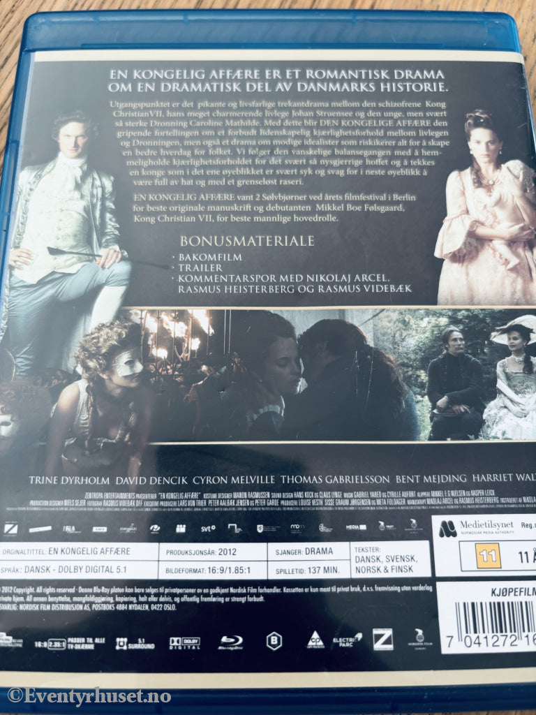 En kongelig affære. Blu-ray.