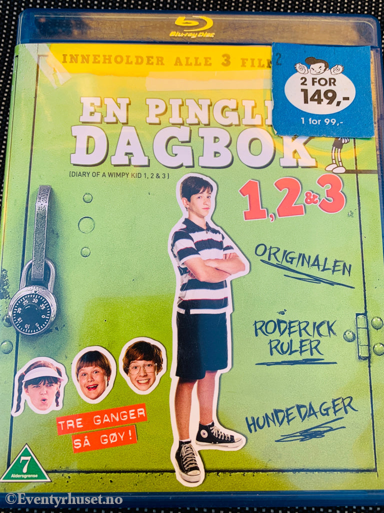 En Pingles Dagbok 1, 2 & 3. Blu-ray.