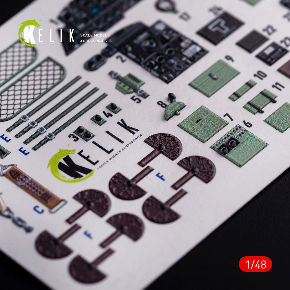 Ki-51 Sonia interior 3D decals for WingsyKits kit