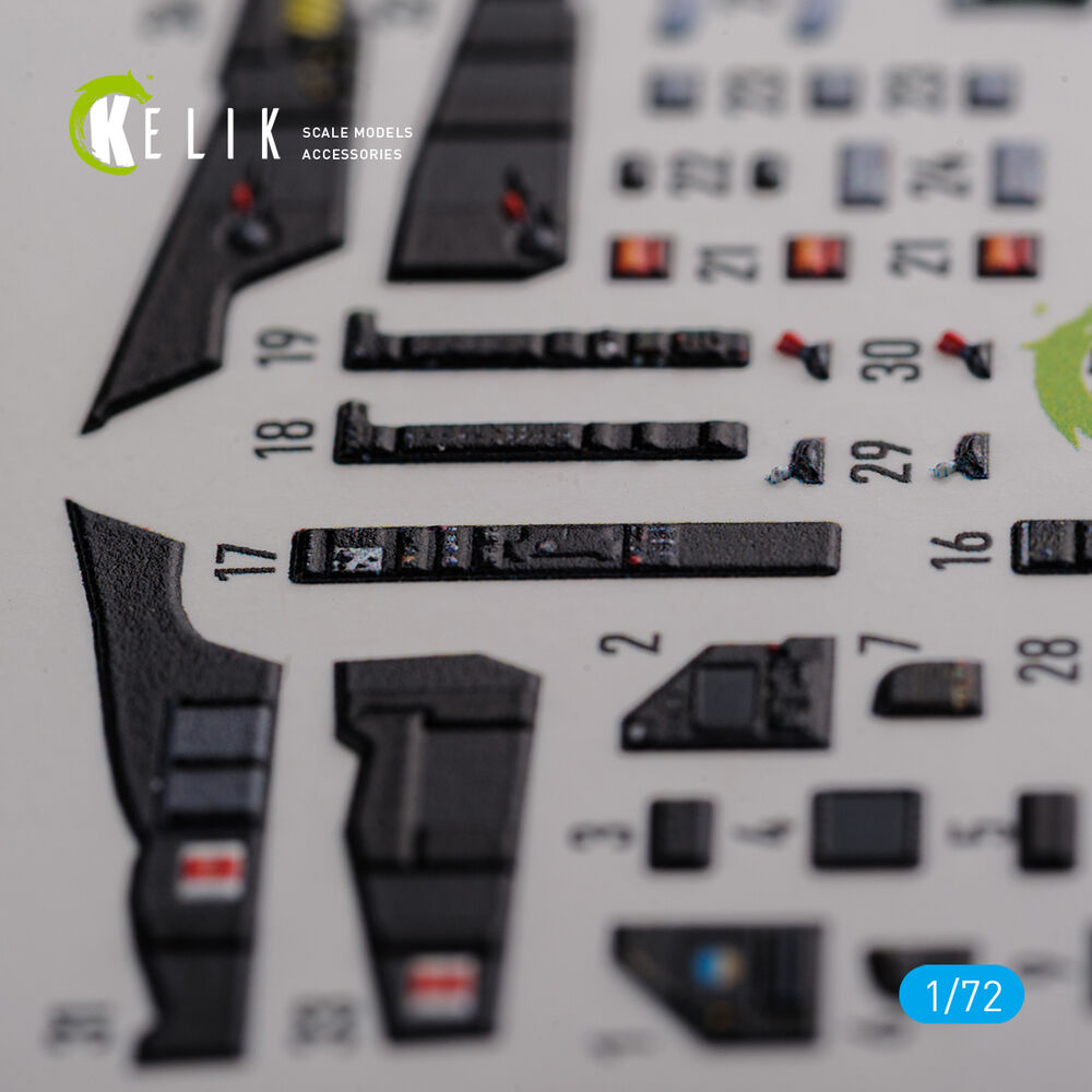 Mirage 2000D interior 3D decals forModelSvit kit