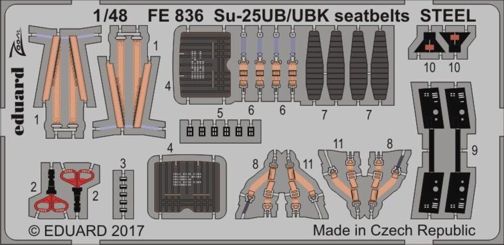Su-25UB/UBK seatbelts STEEL for SMER
