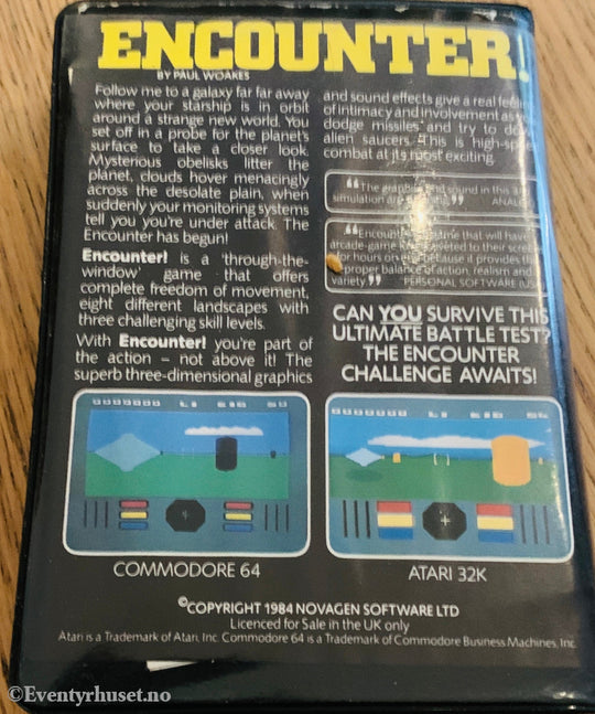 Encounter! (1983). Commodore 64 (C64) spill solgt i Norge! Commodore 64/131