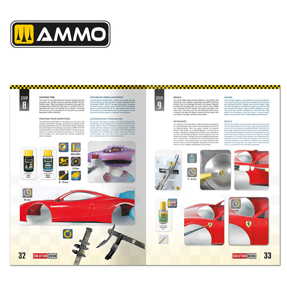 SOLUTION BOOK 24 - How to Paint and Lacquer Scale Cars (English, Castellano, Francais, Deutsch)