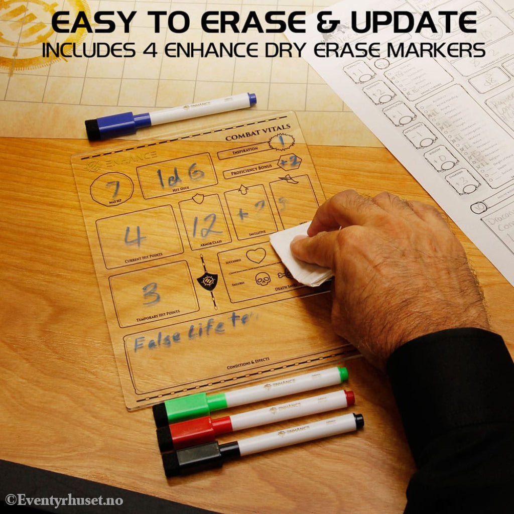 Enhance RPG Series Acrylic Character Sheet Set *English Version* Games