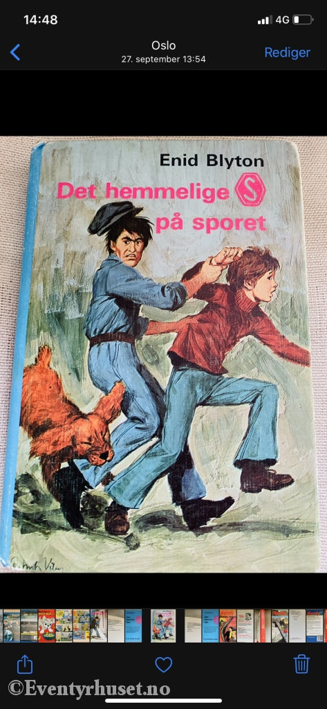 Enid Blyton. 1972. Det Hemmelige På Sporet. Fortelling