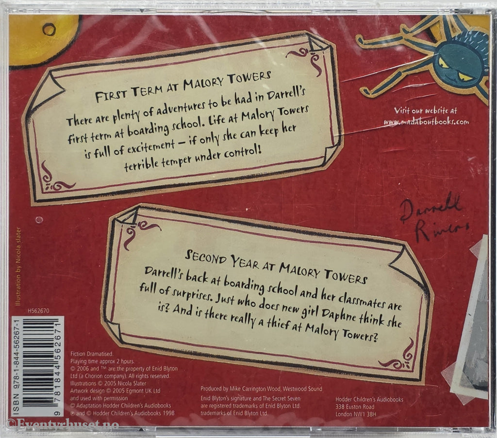 Enid Blyton. 2006. Malory Towers: First Term and Second Year. Lydbok på CD. Walt Disney Home Video