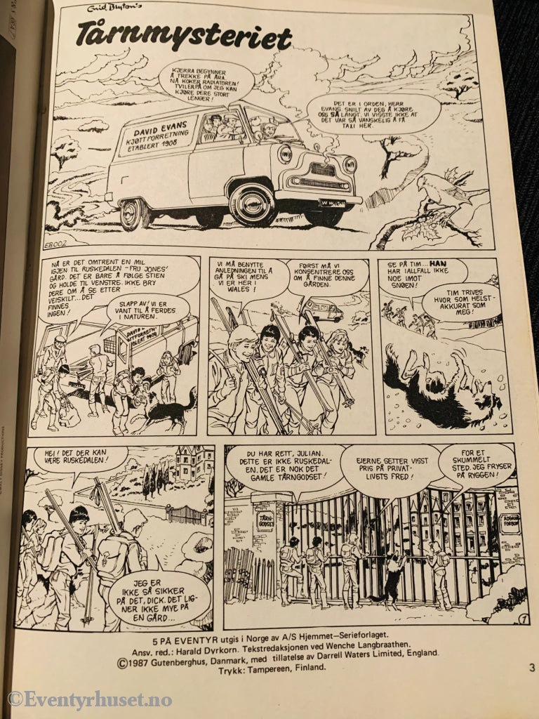 Enid Blytons 5 På Eventyr. 1987/01. Tegneserieblad