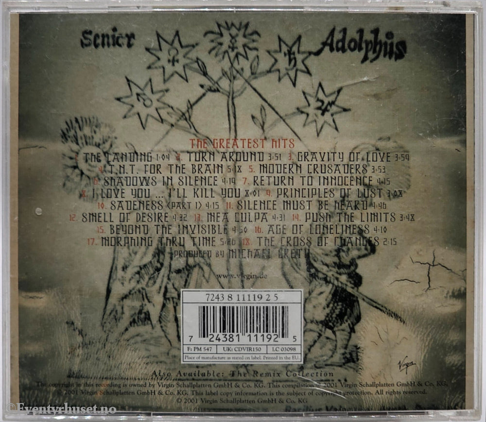 Enigma. 2001. Love Sensuality Devotion – The Greatest Hits. Musikk-CD.