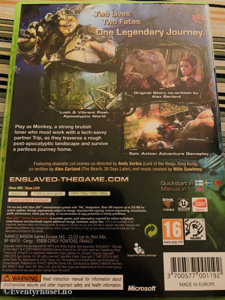 Enslaved - Odyssey To The West. Xbox 360.