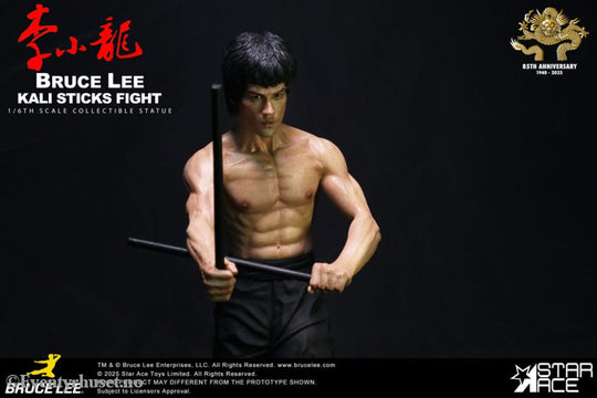 Enter the Dragon Movie Statue 1/6 Bruce Lee Kali Sticks Fight Normal Basement Version 30 cm Collectibles