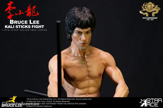 Enter the Dragon Movie Statue 1/6 Bruce Lee Kali Sticks Fight Normal Basement Version 30 cm Collectibles