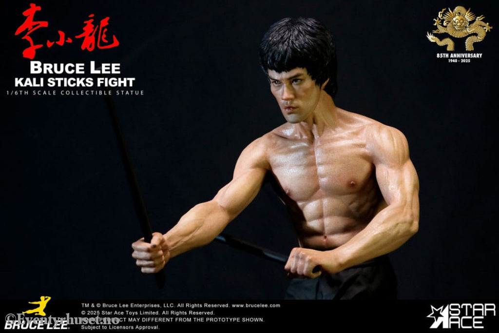 Enter the Dragon Movie Statue 1/6 Bruce Lee Kali Sticks Fight Normal Basement Version 30 cm Collectibles