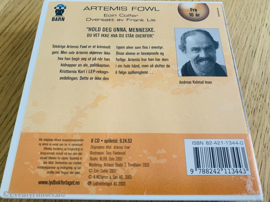 Eoin Colfer. 2003. Artemis Fowl. Lydbok På 8 Cd.