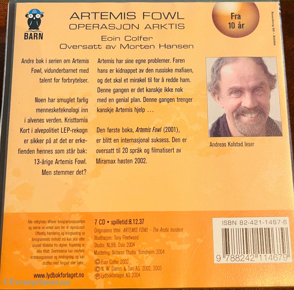 Eoin Colfer. Artemis Fowl - Operasjon Arktis. Lydbok På 7 Cd.