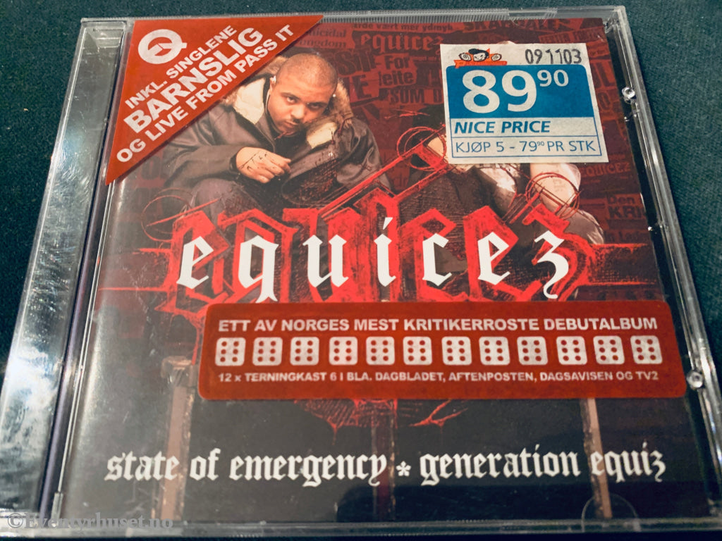 Equicez – State Of Emergency - Generation Equiz. 2003. CD.