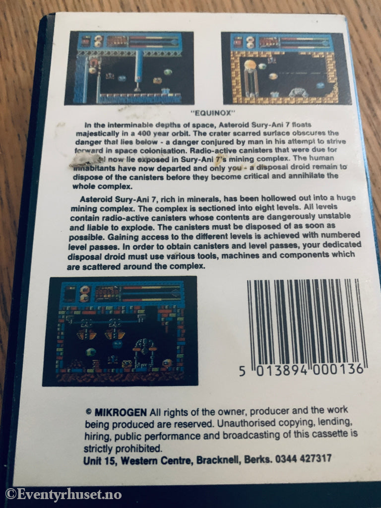 Equinox (1986). Commodore 64 (C64) spill solgt i Norge! Commodore 64/137