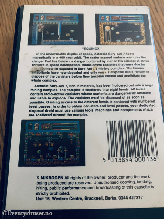 Equinox (1986). Commodore 64 (C64) spill solgt i Norge! Commodore 64/137