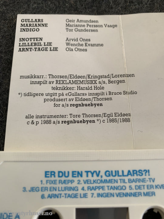 Er Du En Tyv Gullars 1985/88. Kassett. Kassettbok