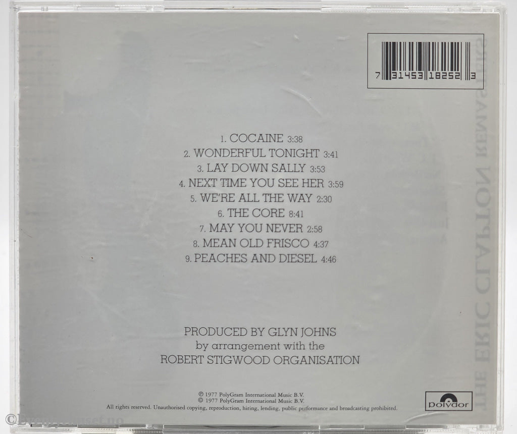 Eric Clapton. 1977. Slowhand (Eric Clapton Remasters). CD.