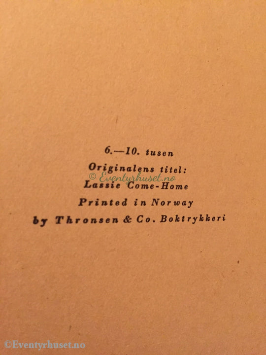 Eric Knight. 1948. Lassi På Eventyr. Fortelling