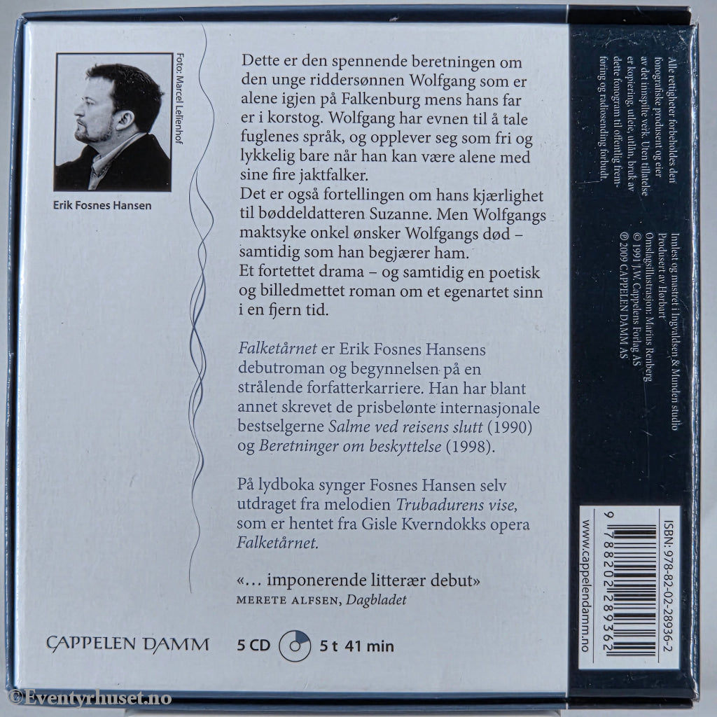 Erik Fosnes Hansen 2007 Falketårnet. Lydbok på CD.