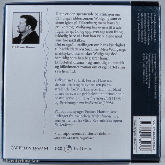 Erik Fosnes Hansen 2007 Falketårnet. Lydbok på CD.