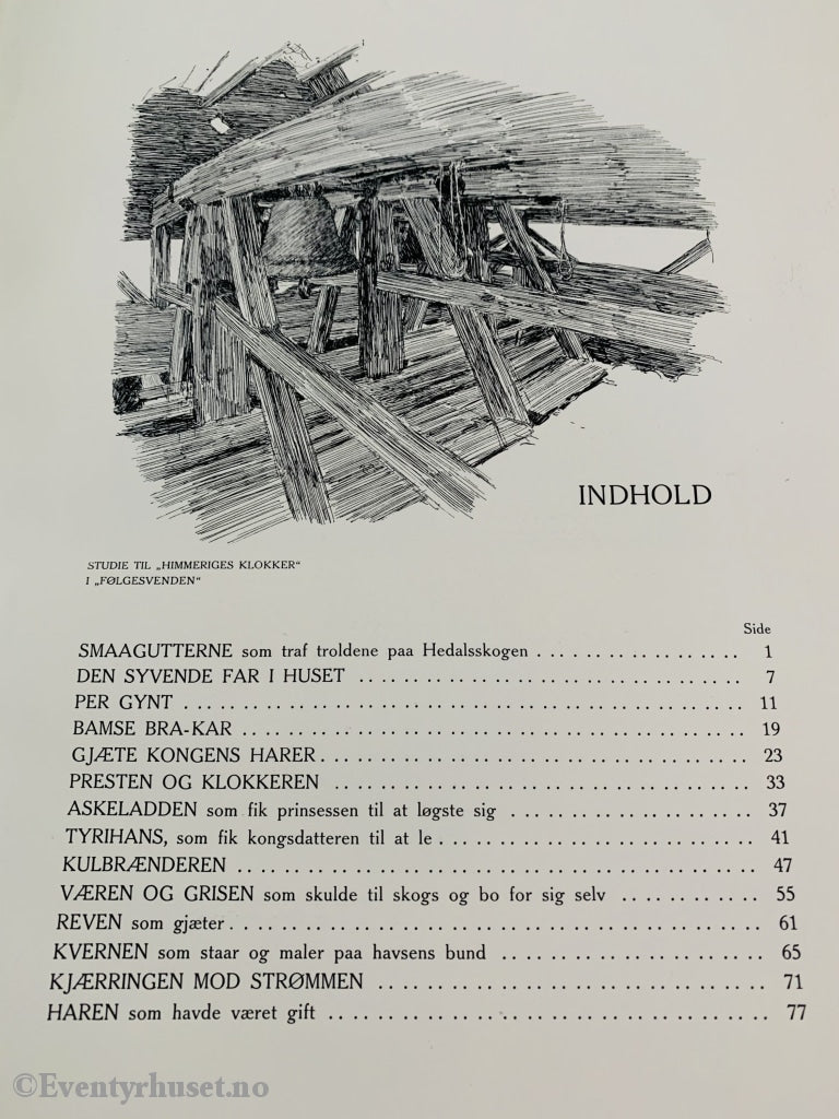 Erik Werenskiold. 1910. Samtlige Tegninger Og Studier Til Norske Folkeventyr Ved P.chr. Asbjørnsen