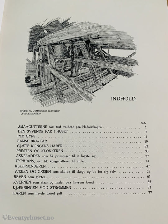 Erik Werenskiold. 1910. Samtlige Tegninger Og Studier Til Norske Folkeventyr Ved P.chr. Asbjørnsen