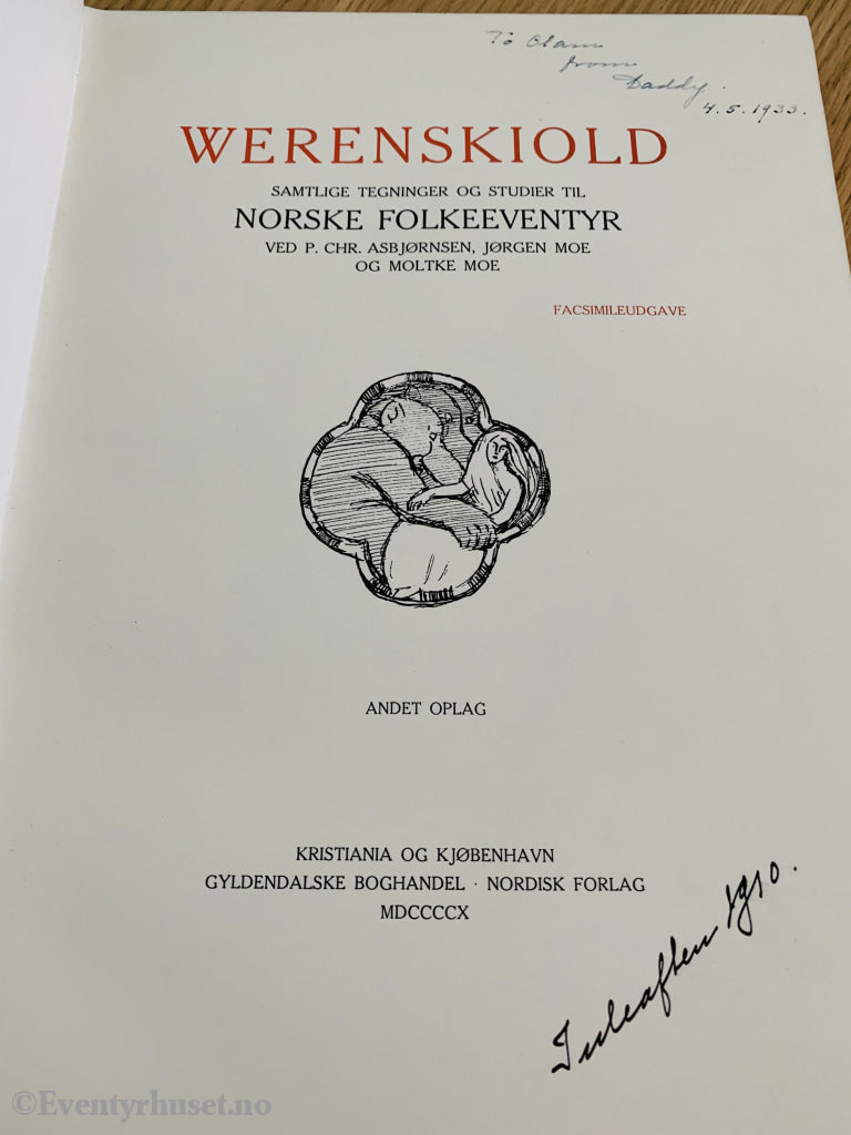 Erik Werenskiold. 1910. Samtlige Tegninger Og Studier Til Norske Folkeventyr Ved P.chr. Asbjørnsen