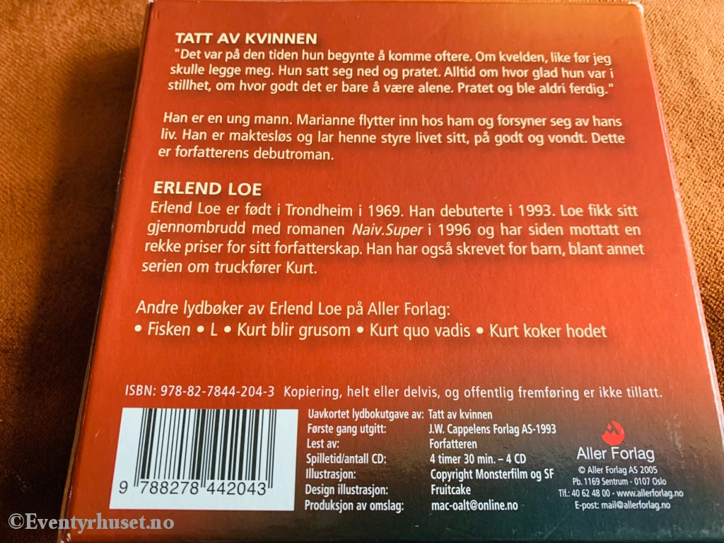 Erlend Loe. 1993. Tatt Av Kvinnen. Lydbok På 4 Cd.