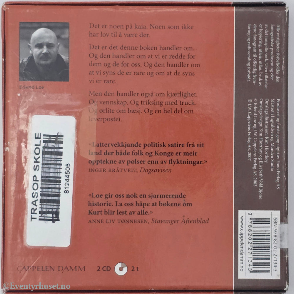 Erlend Loe. Kurt koker hodet. Lydbok på CD.