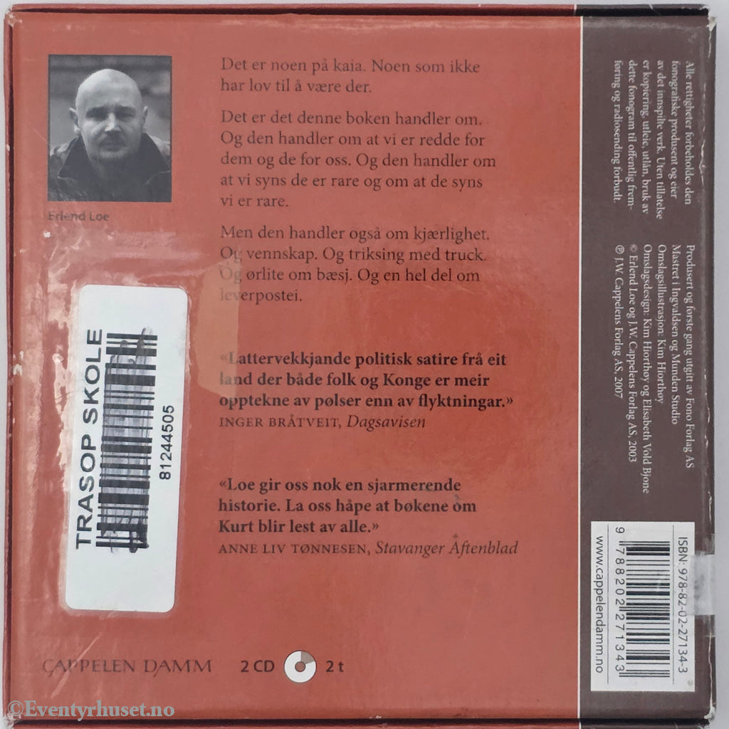 Erlend Loe. Kurt koker hodet. Lydbok på CD.