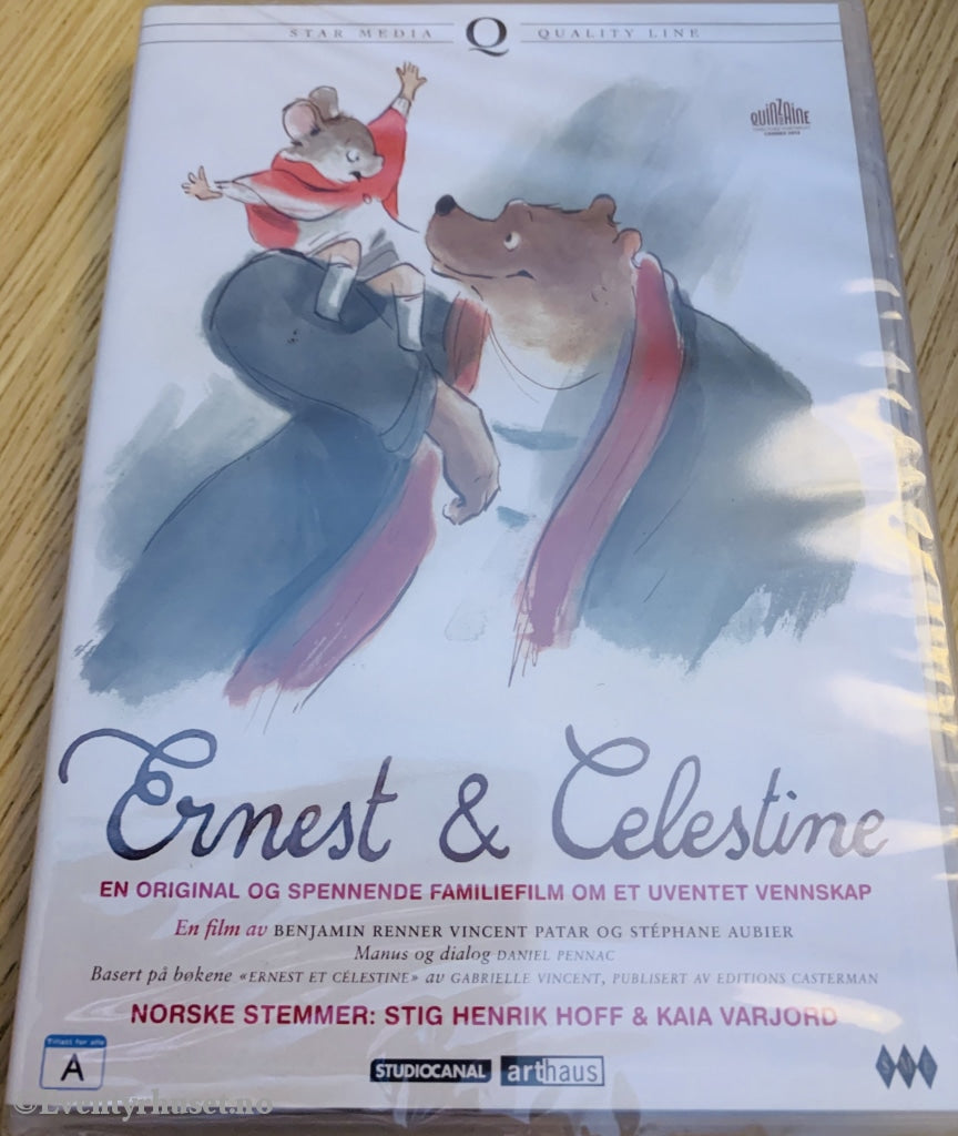 Ernest & Celestine. Dvd Ny I Plast!