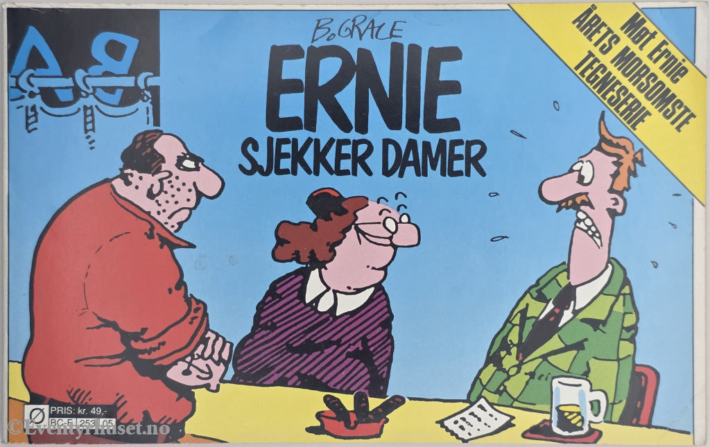 Ernie sjekker damer. Pocketbok.