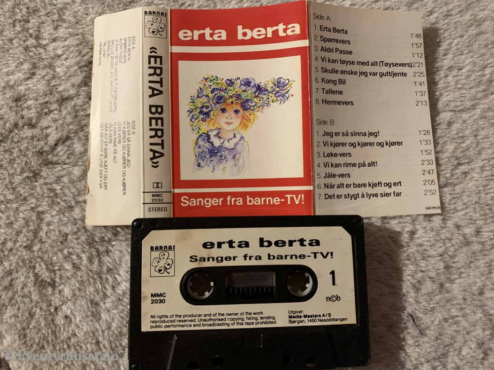 Erta Berta - Sanger Fra Barne-Tv. Kassett. Kassett (Mc)