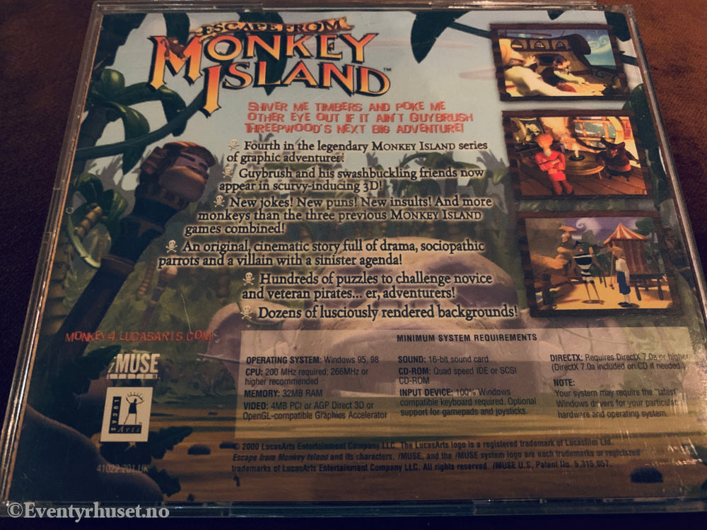 Escape from Monkey Island. PC-spill.