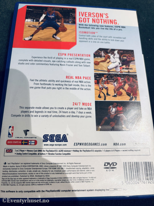 ESPN Basketball 2K4. PS2-spill