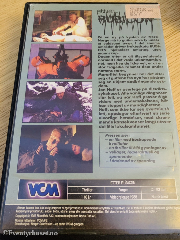 Etter Rubicon. 1988. Vhs Big Box.