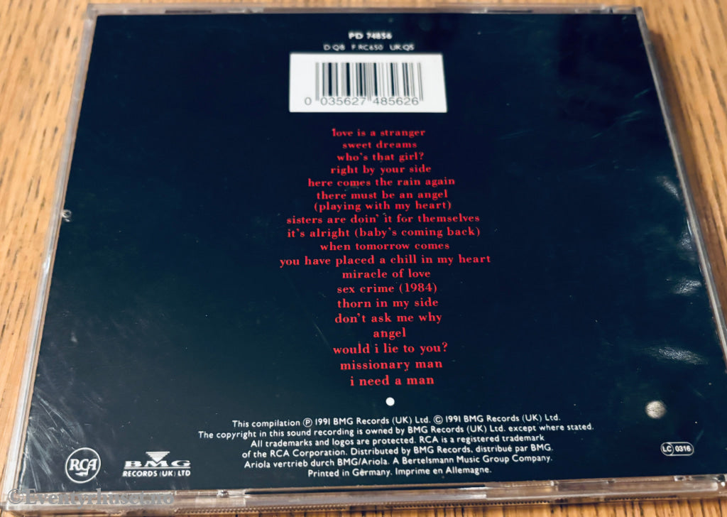 Eurythmics – Greatest Hits. 1991. CD.