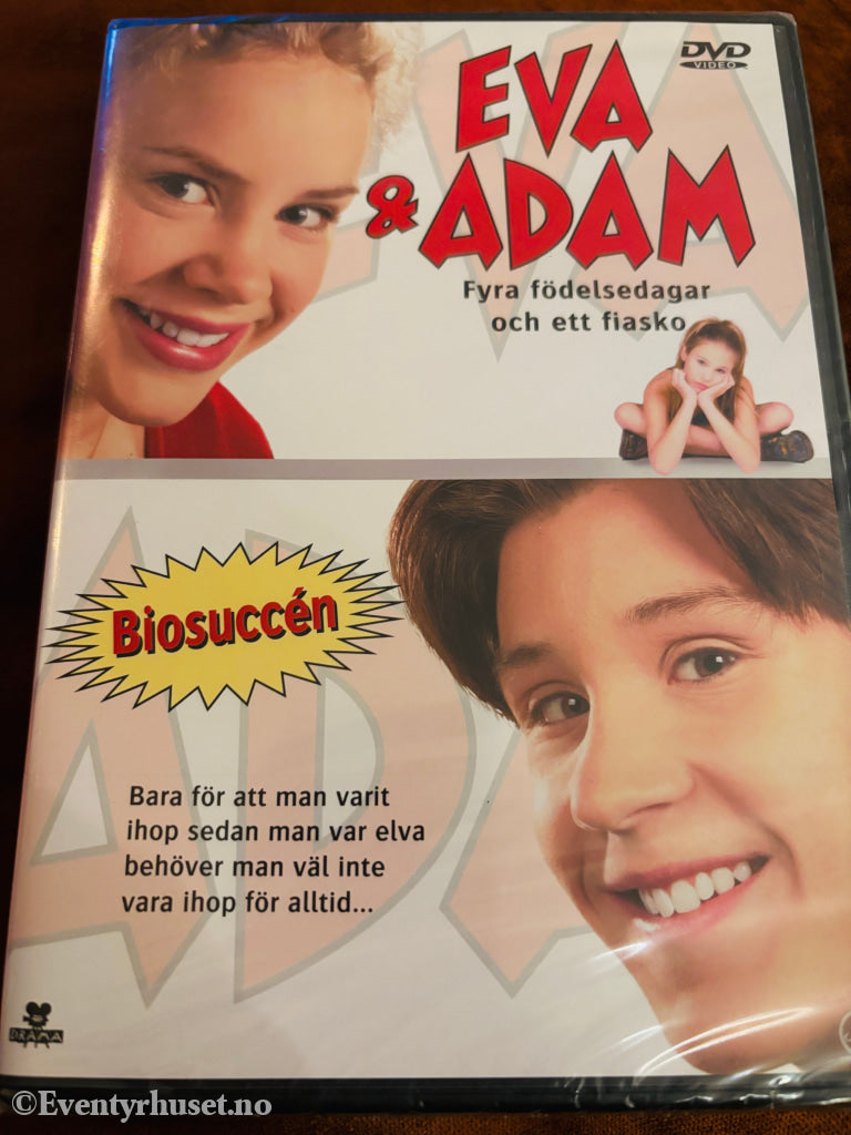 Eva & Adam – Fyra födelsedagar och ett fiasko. DVD. Ny i plast!