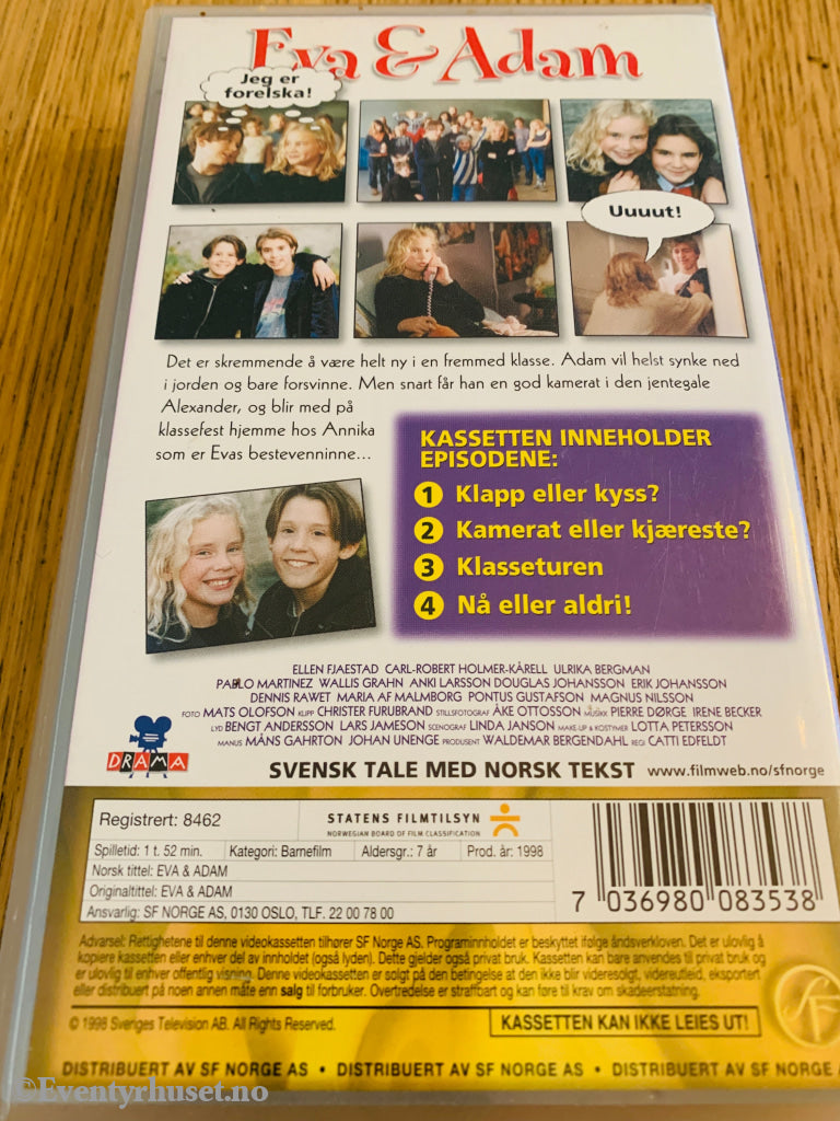 Eva & Adam – Kyss, Klapp eller Klem? Del 1. VHS.