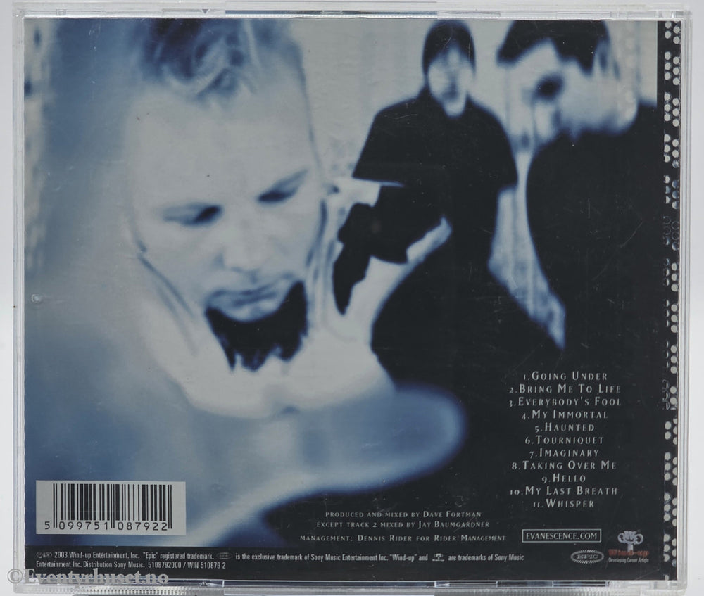 Evanescence. 2003. Fallen. CD.