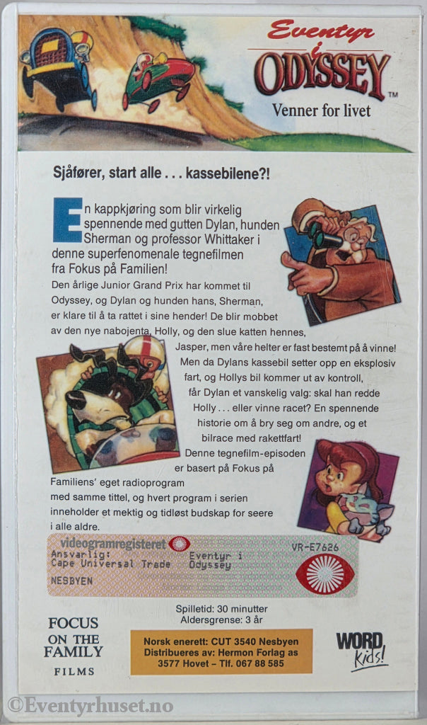 Eventyr i Odyssey. Vol. 2: Venner for livet – 1992 . VHS.