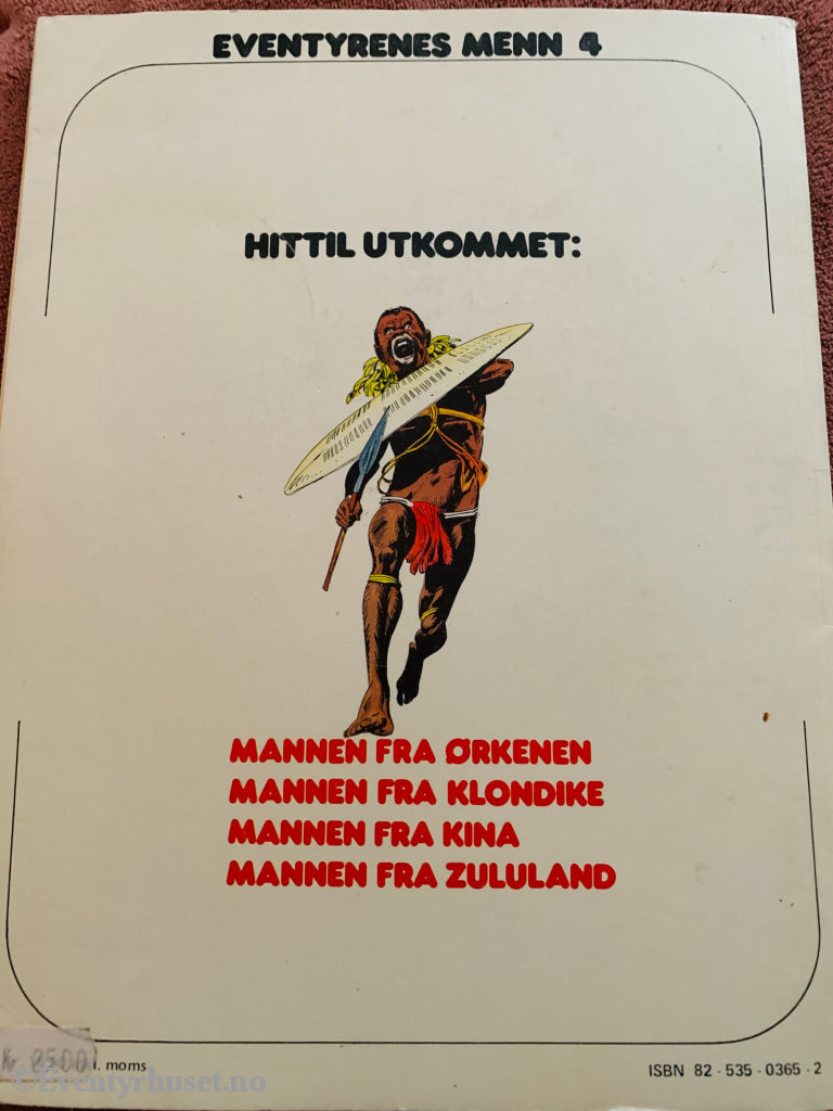 Eventyrenes menn 4: Mannen fra Zululand (1982). Tegneseriealbum.
